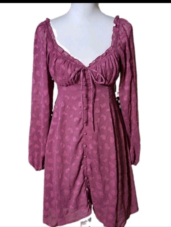 SO Dresses & Skirts - So M Chiffon Coquette Puff Sleeve Dress Milkmaid Babydoll Romantic Renfair